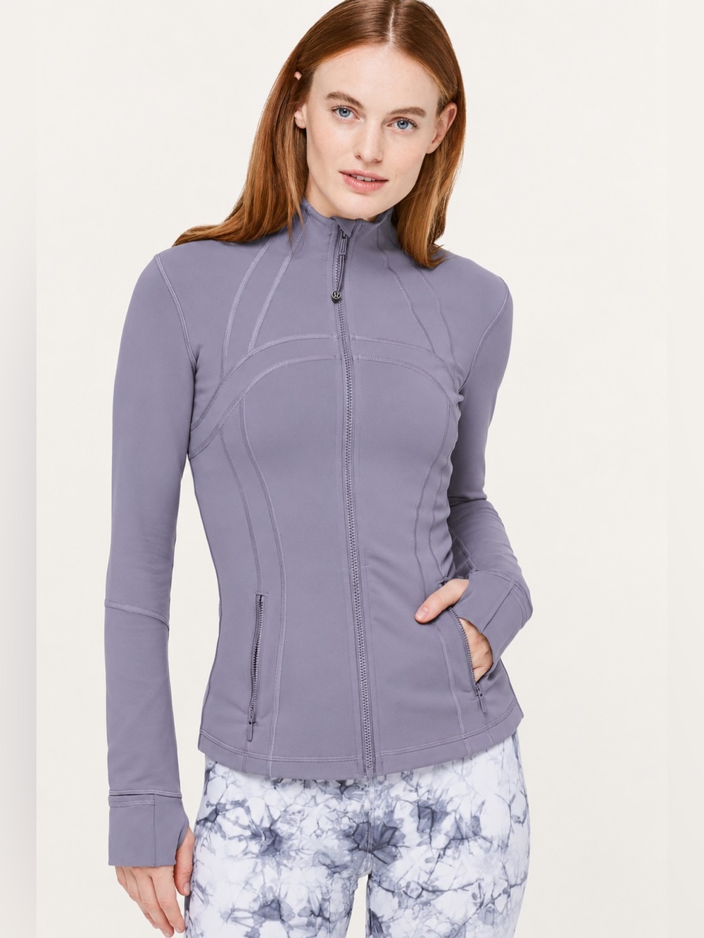 Lululemon Define Jacket Lilac Stone Luon Size 12 Full Zip